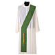 Diaconal stole in polyester, cross and ear of wheat embroidery s1