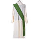 Diaconal stole in polyester, cross and ear of wheat embroidery s4