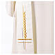 Diaconal stole in polyester, cross and ear of wheat embroidery s6