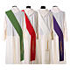 Clerical Stole in polyester, cross and ear of wheat embroidery s7