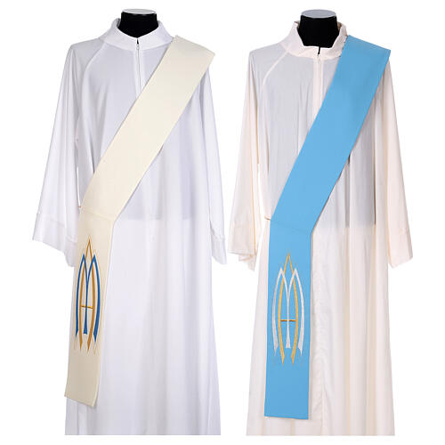 Diaconal Marian stole in polyester 1