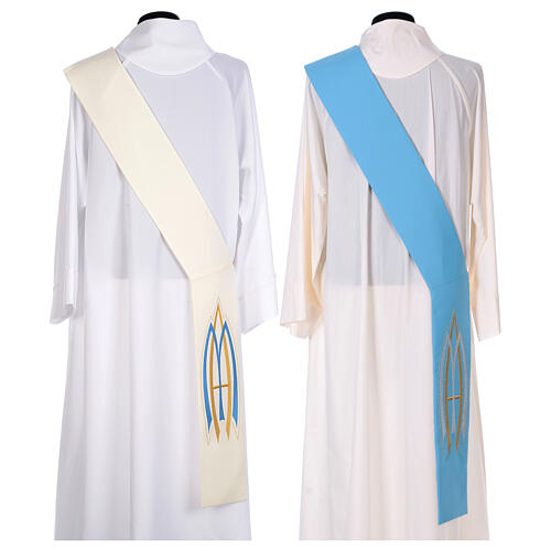 Diaconal Marian stole in polyester 8