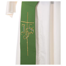 Diaconal stole in polyester with IHS and cross symbols