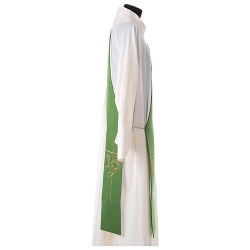Diaconal stole in polyester with IHS and cross symbols 7