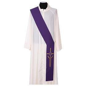 Priesterstolen: Diakon Stola mit Kreuz Weizenähre und IHS Symbol Priesterstolen: Diakon Stola mit Kreuz Weizenähre und IHS Symbol