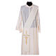 Diaconal stole in polyester with cross, ear of wheat and IHS sym s6