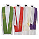 Tristole in polyester with cross, lamp and ear of wheat symbols s1