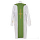 Liturgical Tristole in polyester with cross, lamp and ear of wheat symbols s10