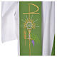 Tristole in polyester with chalice, host, grapes and Chi-rho sym s7