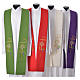 Liturgical Tristole in polyester with chalice, host, grapes and Chi-rho sym s1