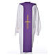 Liturgical Tristole in polyester with chalice, host, grapes and Chi-rho sym s8