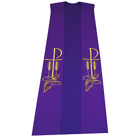 Tristole in polyester with Chi-rho and Fish and Loaves symbols