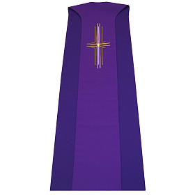 Religious Tristole in polyester with Chi-rho and Fish and Loaves symbols