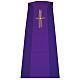 Religious Tristole in polyester with Chi-rho and Fish and Loaves symbols s2