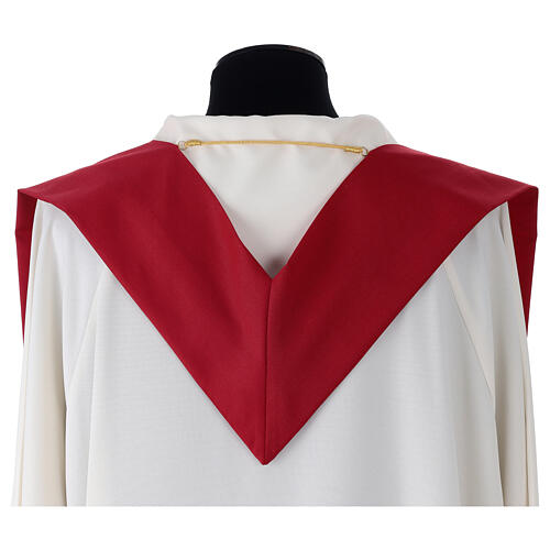 Clergy Stole in pure wool with cross and gigliuccio hemstitch Gamma 8