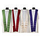 Clergy Stole in pure wool with cross and gigliuccio hemstitch Gamma s1