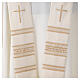 Clergy Stole in pure wool with cross and gigliuccio hemstitch Gamma s4
