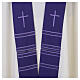 Clergy Stole in pure wool with cross and gigliuccio hemstitch Gamma s5