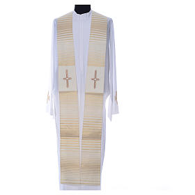 Priesterstolen: Goldene Stola aus Wolle und Lurex