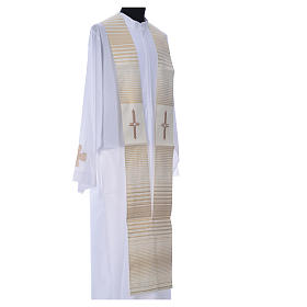 Priest stoles and Deacon stoles: Stole in wool and lurex, striped