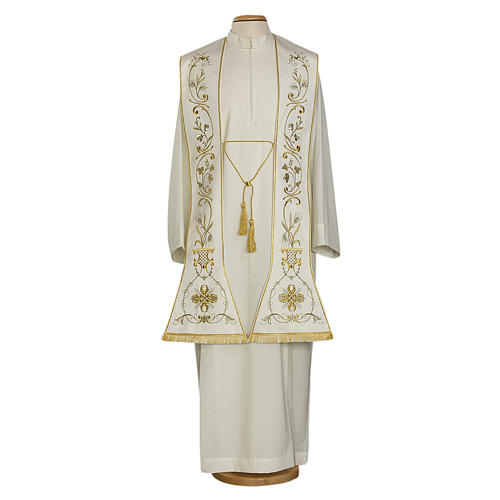 Roman Clergy Stole in viscose, polyester and lurex Gamma 1