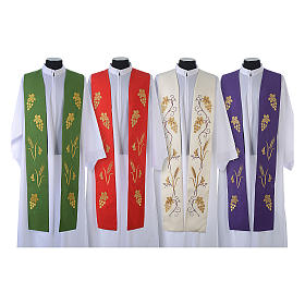 Clerical Stole 80% polyester 20% wool with grapes decoration