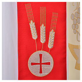 Priesterstola Dekoration Kelch und Trauben Polyester und Wolle