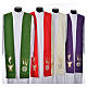 Clergy Stole, 80% polyester 20% wool with chalice grapes decoration s1