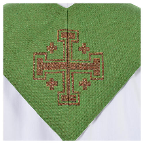 Clergy Stole with chalice host IHS and spikes, polyester cotton & lurex 3