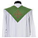 Clergy Stole with chalice host IHS and spikes, polyester cotton & lurex s2