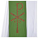 Clergy Stole with chalice host IHS and spikes, polyester cotton & lurex s4