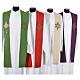 Stole with cross and IHS in polyester, cotton and lurex s1