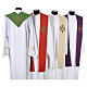 Stole with cross and IHS in polyester, cotton and lurex s2