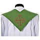 Stole with cross and IHS in polyester, cotton and lurex s7