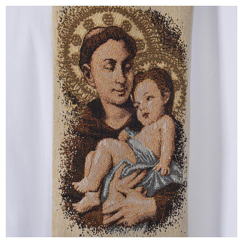 Étole liturgique Saint Antoine de Padoue beige 5