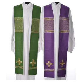 Stole: Stola 90% bambù 10% viscosa naturale croce dorata Stole: Stola 90% bambù 10% viscosa naturale croce dorata