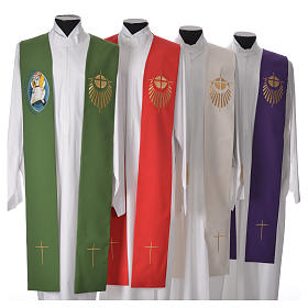 Estolas: STOCK Estola Jubileo de la Misericordia, LATÍN, tejido mixto con aplicación.