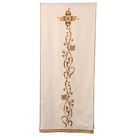 Pulpit cover with fringe machine embroidered, 100% polyester Gamma