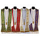 Clergy Stole in satin, machine embroidered with fringes and tassels Gamma s1