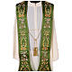 Clergy Stole in satin, machine embroidered with fringes and tassels Gamma s3
