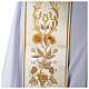 Clergy Stole in satin, machine embroidered with fringes and tassels Gamma s4