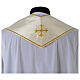 Clergy Stole in satin, machine embroidered with fringes and tassels Gamma s8