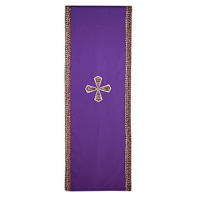 Voiles de lutrin: Voile de lutrin 100% polyester inserts tissu croix brodée