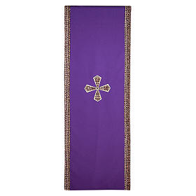 Voiles de lutrin: Voile de lutrin 100% polyester inserts tissu croix brodée