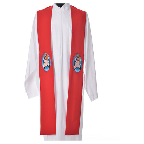 STOCK Pope Francis' Jubilee Big Stole with FRENCH machine embroided logo 5