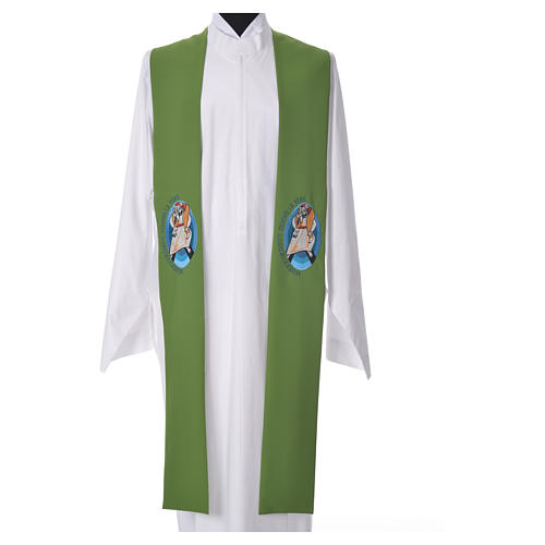 STOCK Pope Francis' Jubilee Big Stole with FRENCH machine embroided logo 6