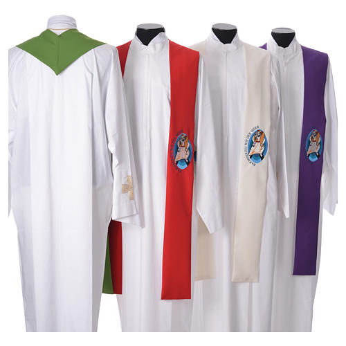 STOCK Pope Francis' Jubilee Big Stole with GERMAN machine embroided logo 2
