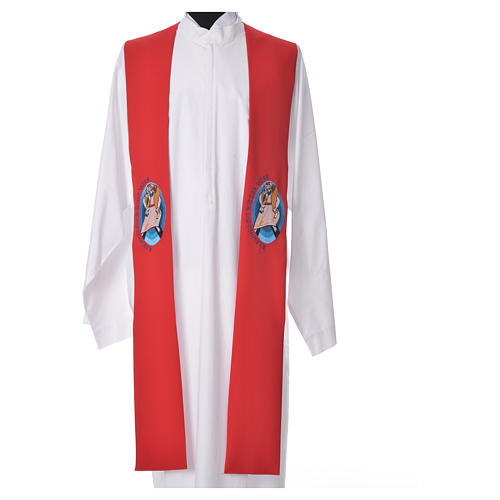 STOCK Pope Francis' Jubilee Big Stole with GERMAN machine embroided logo 5