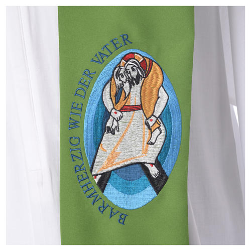 STOCK Pope Francis' Jubilee Big Stole with GERMAN machine embroided logo 7
