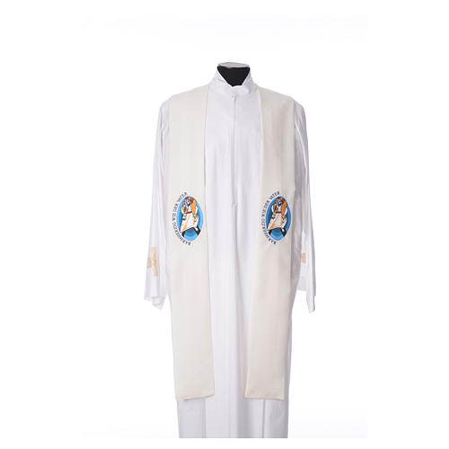 STOCK Pope Francis' Jubilee Big Stole with GERMAN machine embroided logo 4